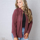 The Lewis Shirt - Burgundy Heather