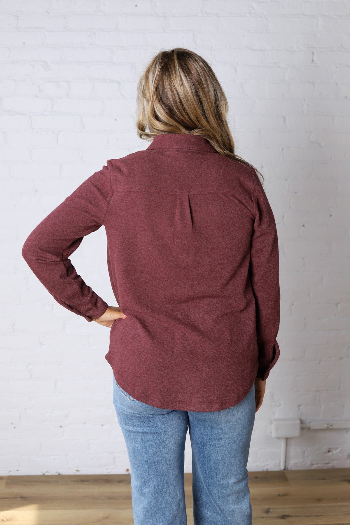 The Lewis Shirt - Burgundy Heather