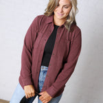 The Lewis Shirt - Burgundy Heather
