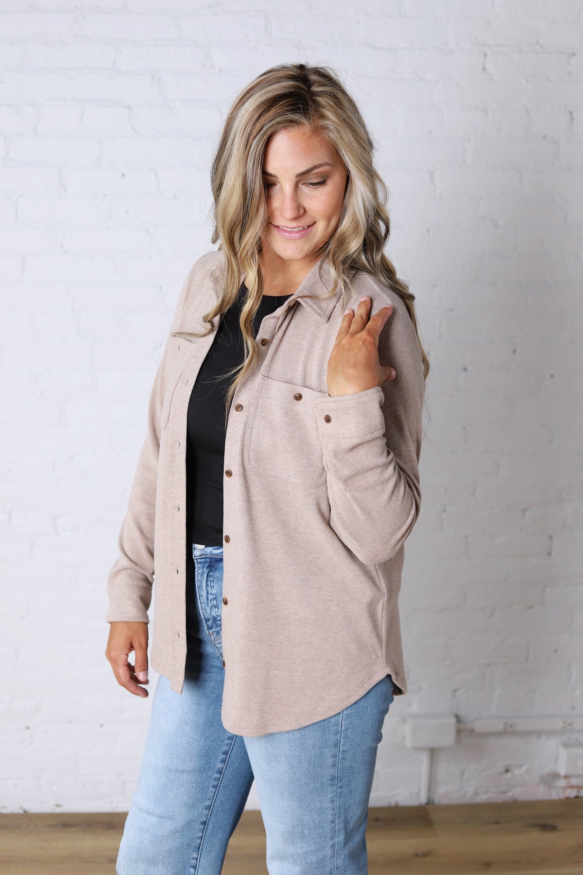 The Lewis Shirt - Soft Brown Heather