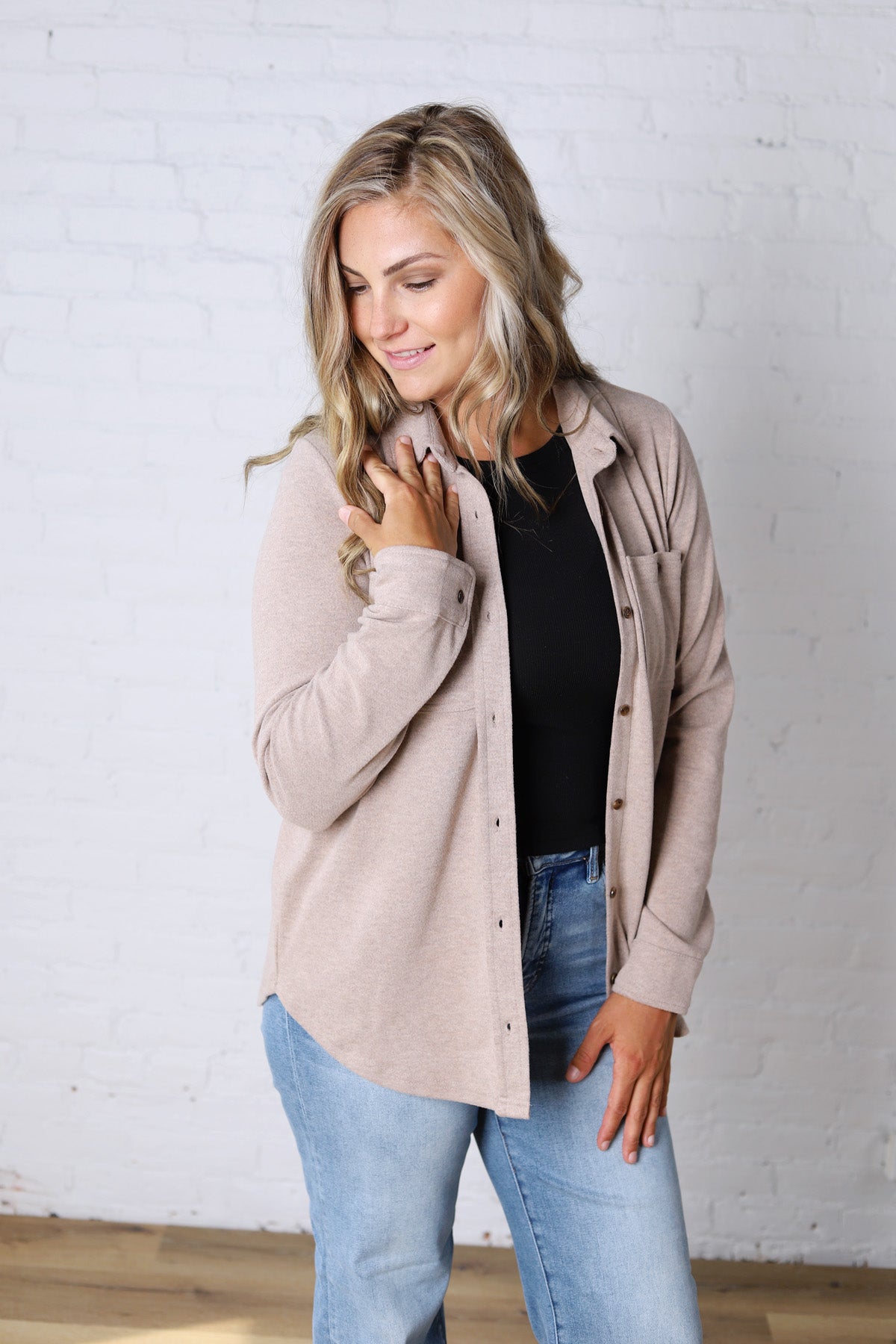 The Lewis Shirt - Soft Brown Heather