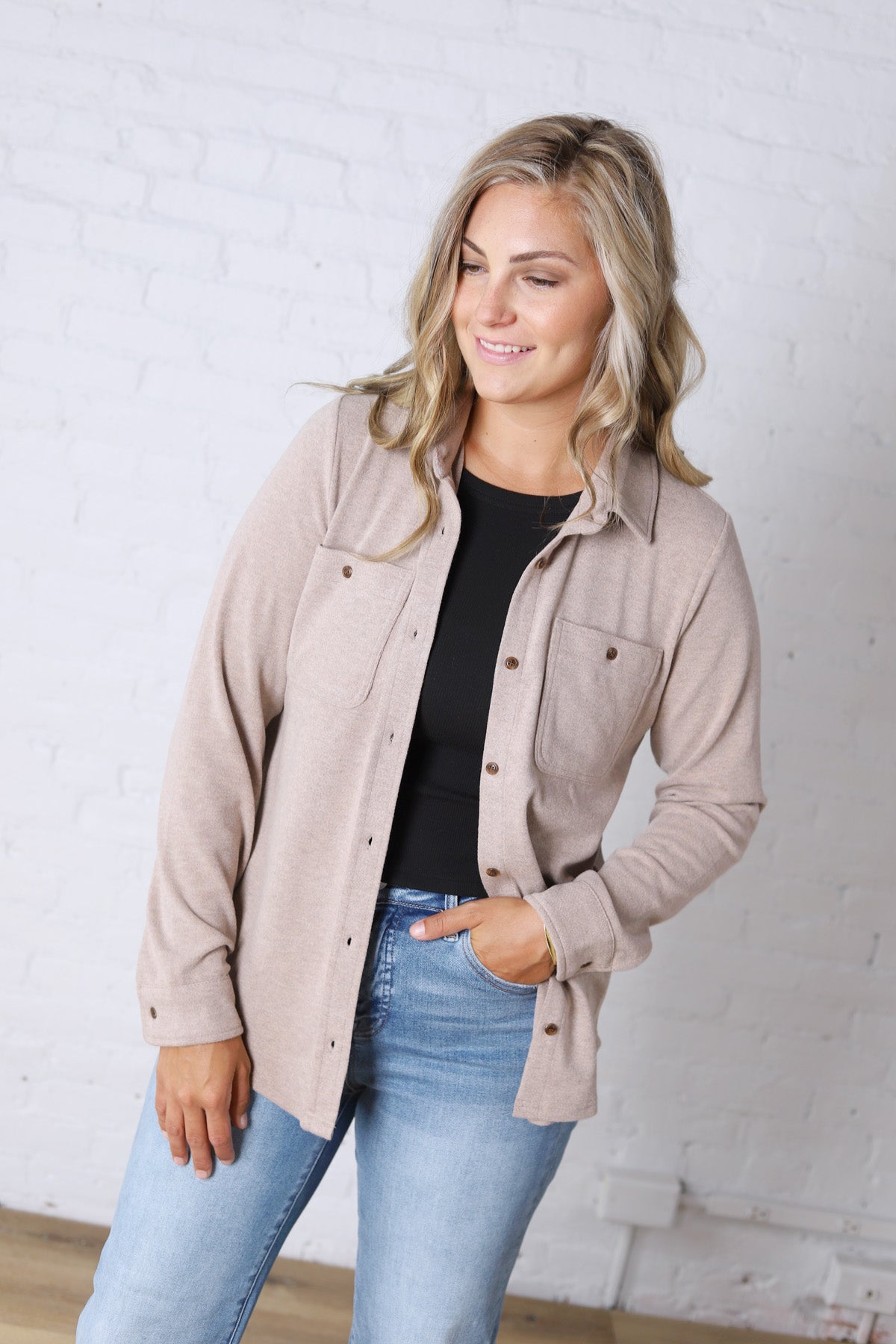 The Lewis Shirt - Soft Brown Heather
