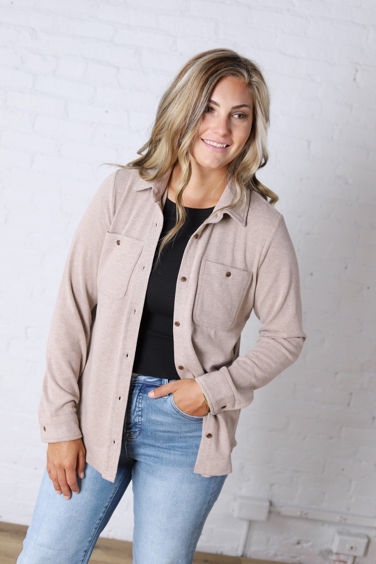 The Lewis Shirt - Soft Brown Heather