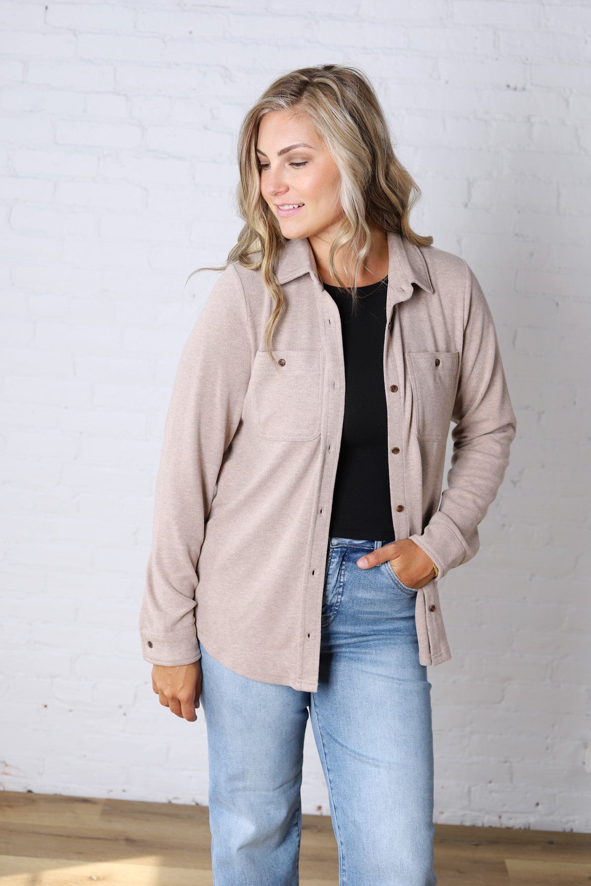 The Lewis Shirt - Soft Brown Heather