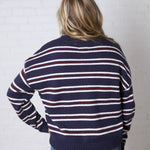 The Montauk Sweater - Navy/White Stripe
