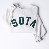 The Range Unisex Crewneck - Oatmeal/Forest