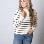 The Stacy Top - Off White/Black