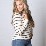The Stacy Top - Off White/Black