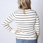 The Stacy Top - Off White/Black