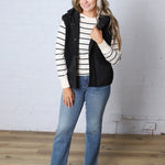 The Stacy Top - Off White/Black