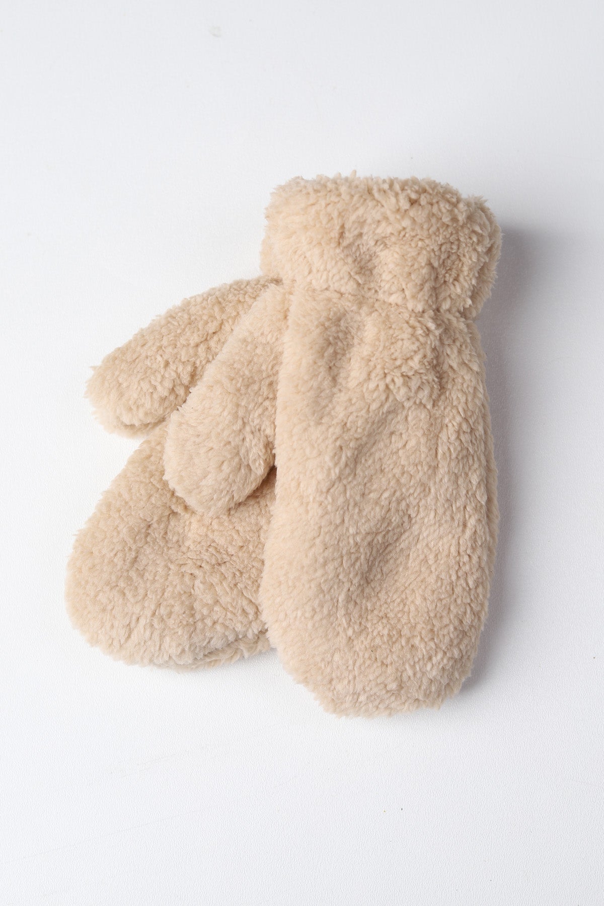 Theda Teddy Mittens - Beige