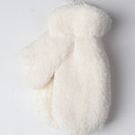 Theda Teddy Mittens - White