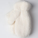 Theda Teddy Mittens - White