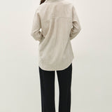 Tilda Hairline Stripe Button Down Shirt - Khaki