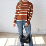 Tinsley Striped Sweater - Toffee