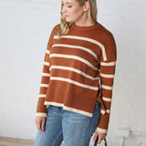 Tinsley Striped Sweater - Toffee