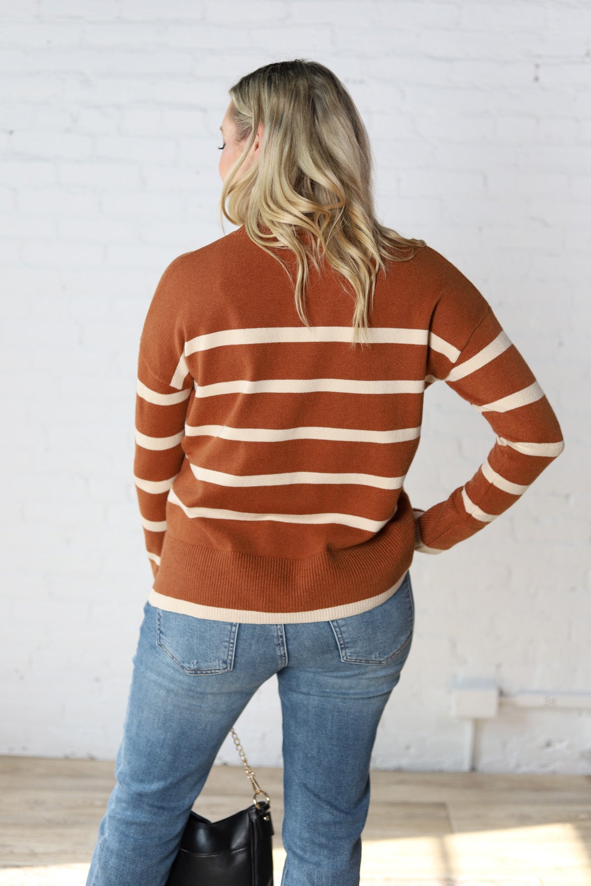 Tinsley Striped Sweater - Toffee