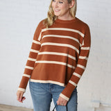 Tinsley Striped Sweater - Toffee - FINAL SALE