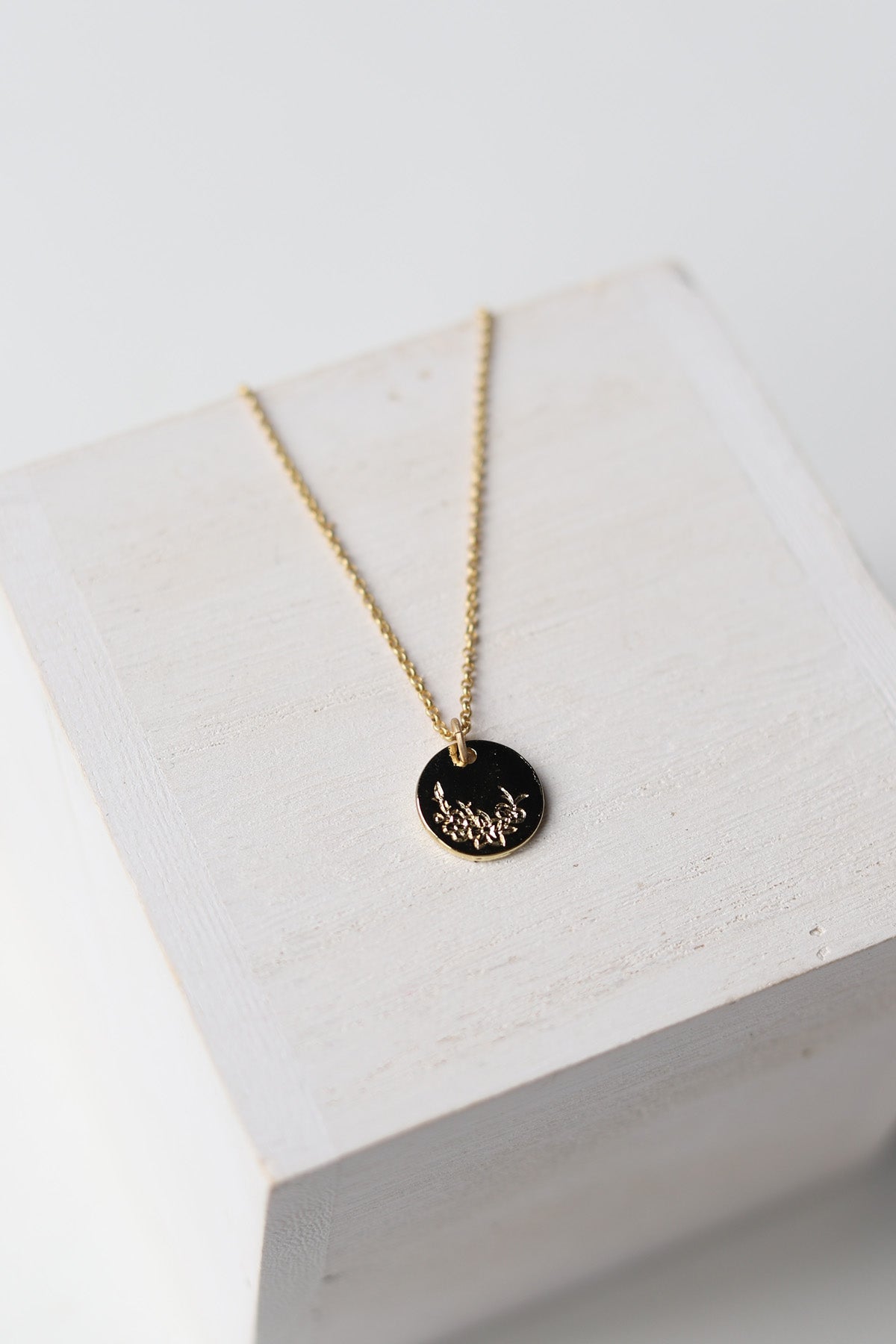 Tiny Flower Gold Charm Necklace