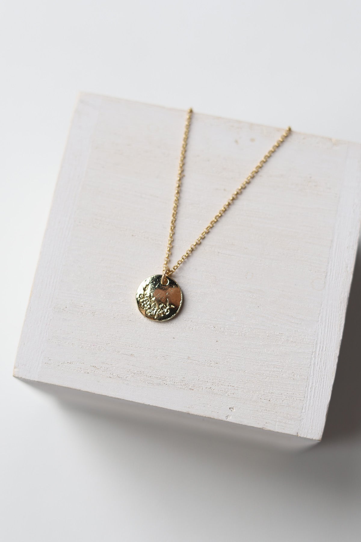 Tiny Flower Gold Charm Necklace