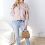 Tommi Oversize Stripe Linen Shirt