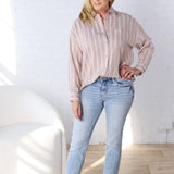 Tommi Oversize Stripe Linen Shirt