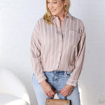 Tommi Oversize Stripe Linen Shirt