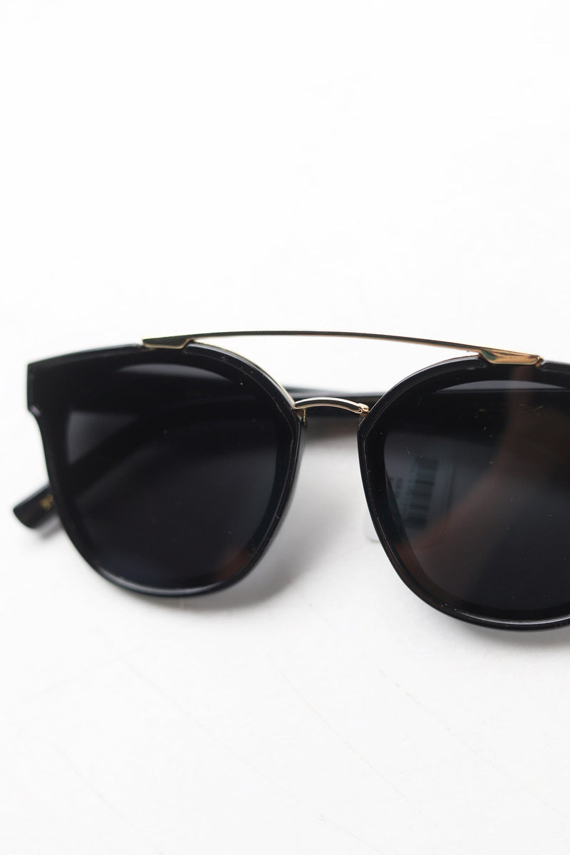 Topanga Sunglasses - Black/Smoke Polarized Lens