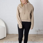 Tora French Terry Hooded Sweatshirt - Taupe