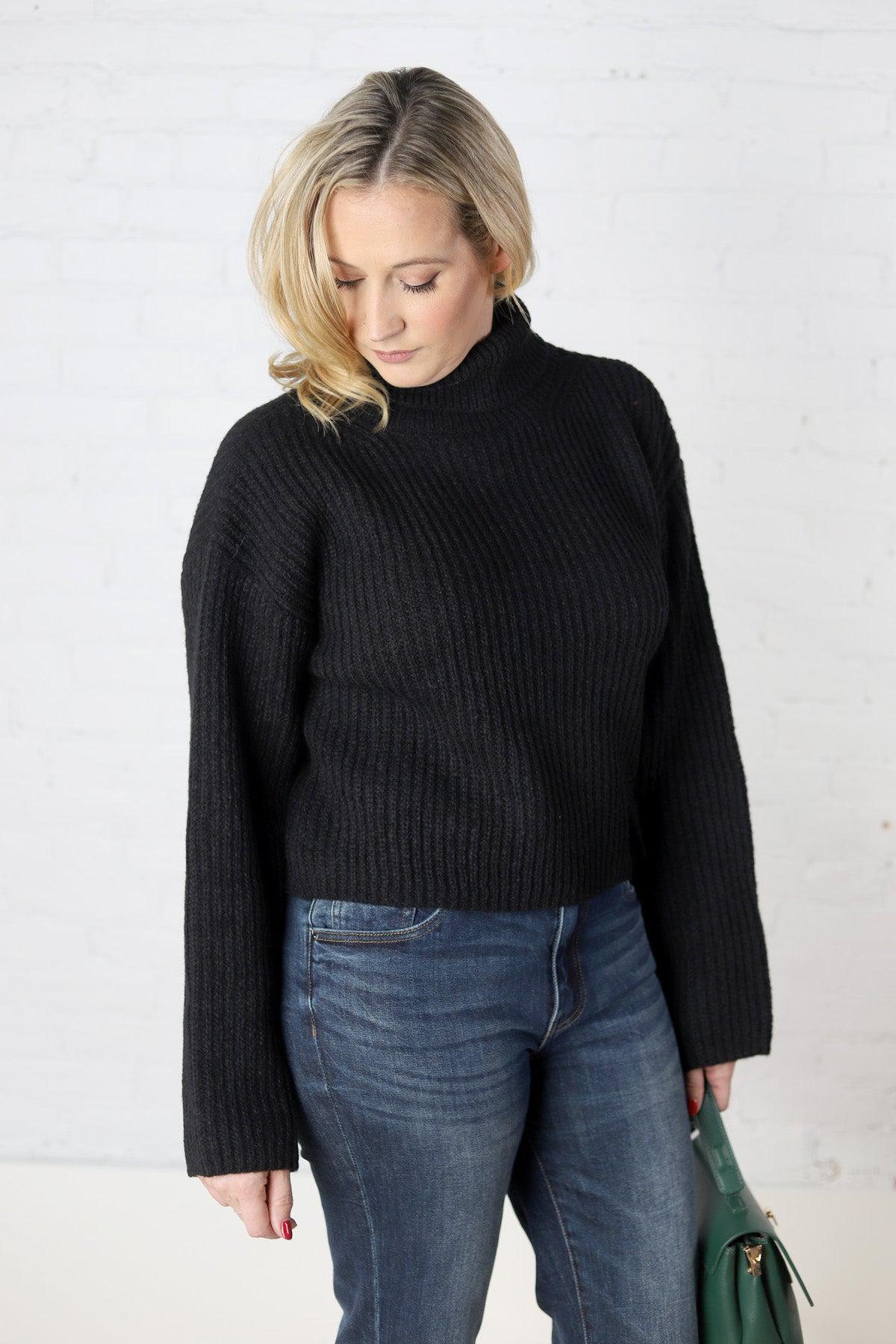 Trina Turtleneck Sweater - Black - Final Sale