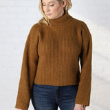 Trina Turtleneck Sweater - Brown - Final Sale