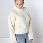Trina Turtleneck Sweater - Cream - Final Sale