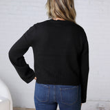 Trinity Eyelet Detailed Sweater - Black