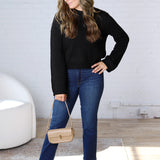 Trinity Eyelet Detailed Sweater - Black