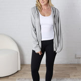 Trista Soft Athletic Hoodie Zip-Up - Grey - FINAL SALE