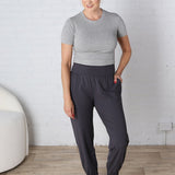 Troy High Waist Band Jogger Pants - Charcoal