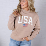 USA Est 1776 Sweatshirt - Tan