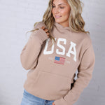 USA Est 1776 Sweatshirt - Tan