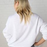 USA Puff Graphic Sweatshirt - White Heather