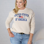 United States of America Graphic Sweatshirt - Heather Dust