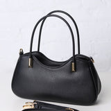Ursala Shaped Satchel w/ Metal Accents - Black