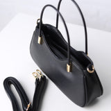Ursala Shaped Satchel w/ Metal Accents - Black
