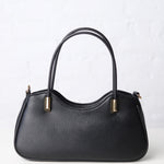 Ursala Shaped Satchel w/ Metal Accents - Black