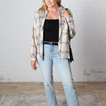 Valencia Ultra Soft Grey + Beige Plaid Flannel