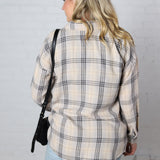 Valencia Ultra Soft Grey + Beige Plaid Flannel