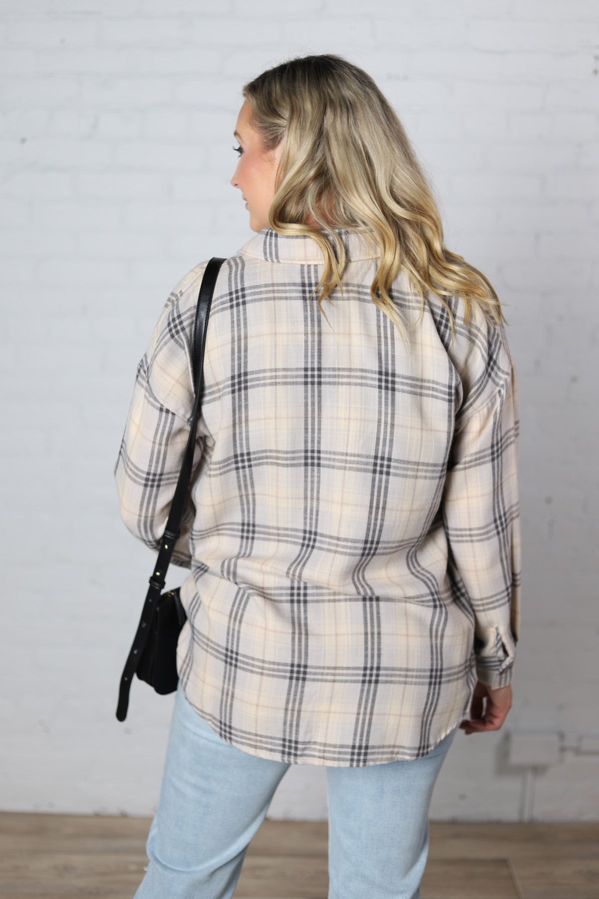 Valencia Ultra Soft Grey + Beige Plaid Flannel