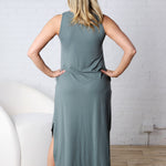 Vera Brushed Midi Dress - Ash Jade