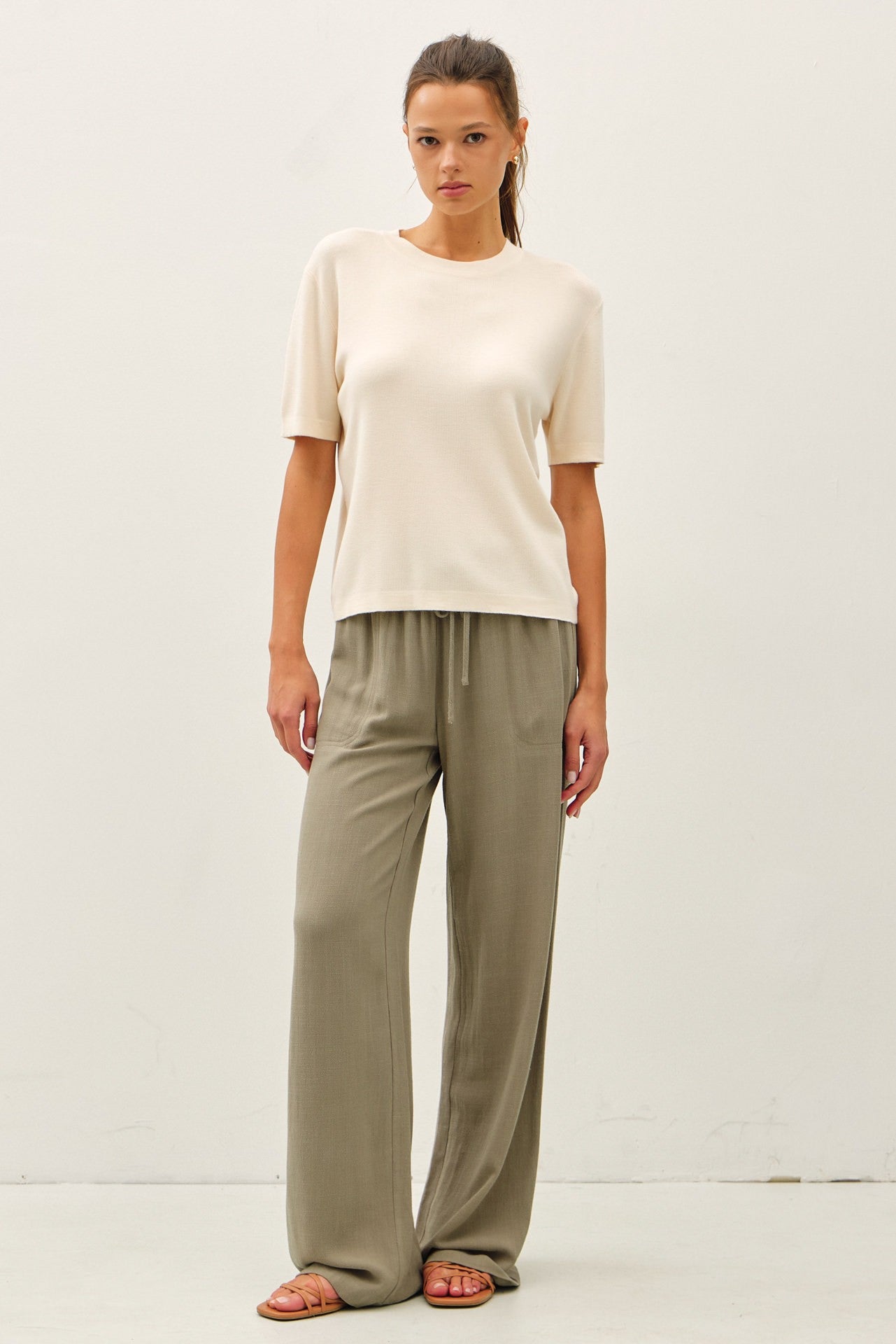 Vera Cashmere Blended Short Sleeve Sweater