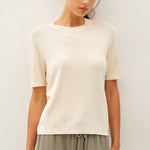 Vera Cashmere Blended Short Sleeve Sweater FINAL SALE