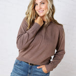 Verena Raglan Loose Fit Sweater - Brown